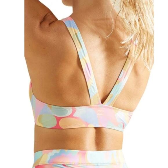 Billabong High Neck Floral Print Bikini Top Size XL - Picture 2 of 9